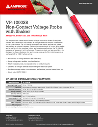 Thumbnail of document Data Sheet - VP-1000 Non-Contact Voltage Probe with Shaker